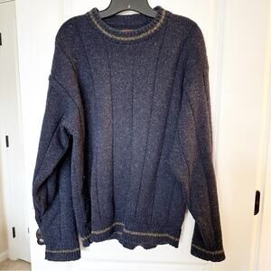 ALPS Vintage Wool Grandpa Casual Crew Neck Slouchy Oversize Relaxed Sweater